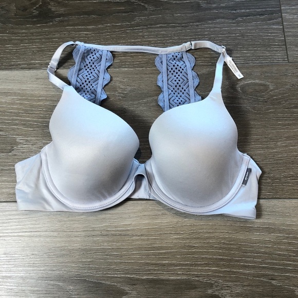 Aerie Sunnie Full Coverage Light Blue Lace Underwire Bra Womens Size 34C - Picture 2 of 6